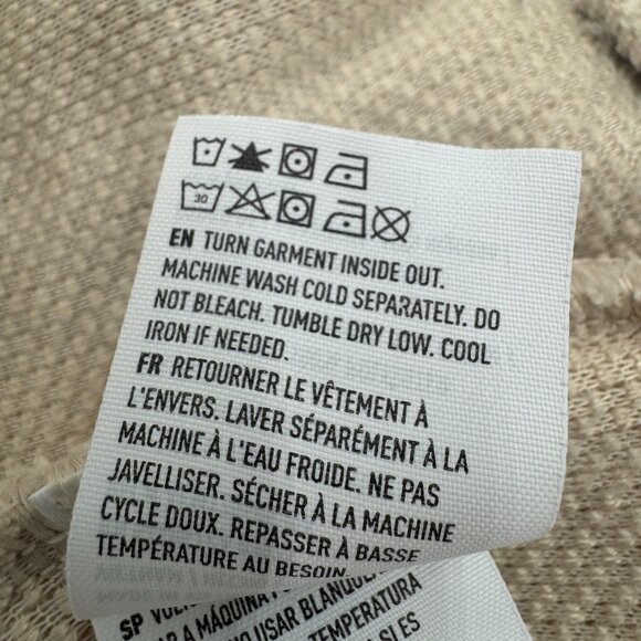 American Eagle Women's Cream Pullover Hoodie Sherpa Size Medium - Picture 7 of 10